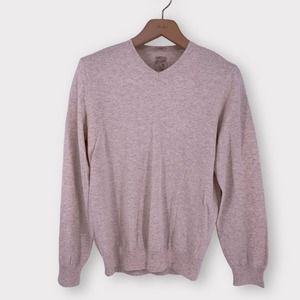 Article 365 Beige Cotton/Cashmere Blend V-Neck Sweater S